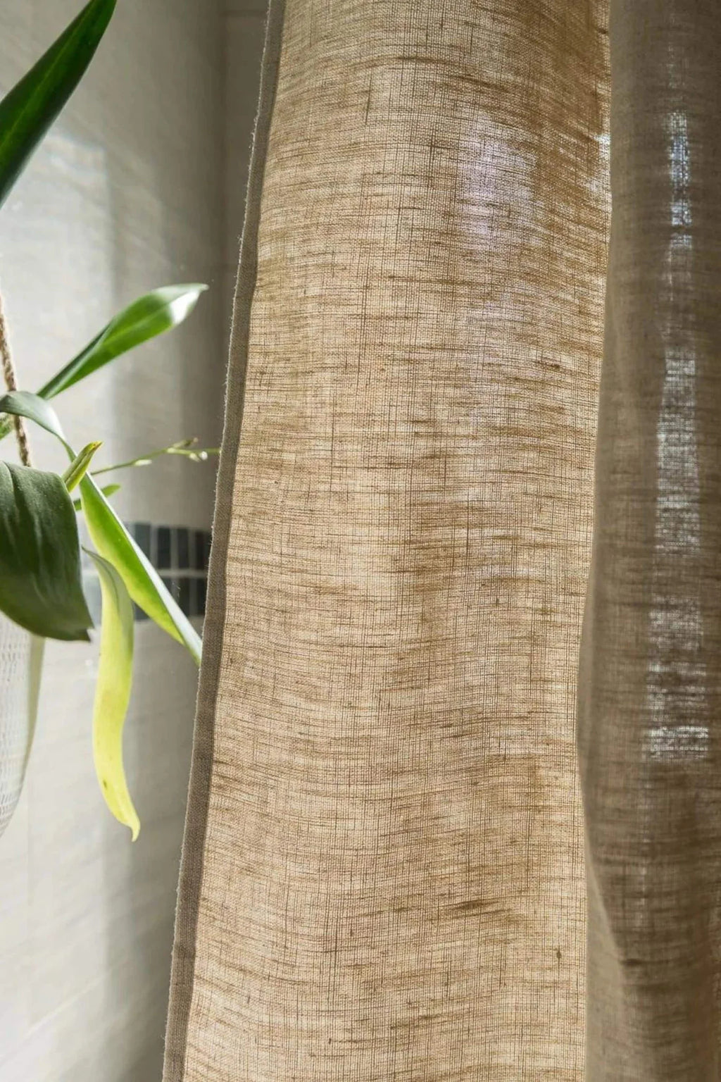 Natural Hemp Shower Curtain | Eco-Friendly & Fast Drying | Standard & Custom Sizes |UK Made-2